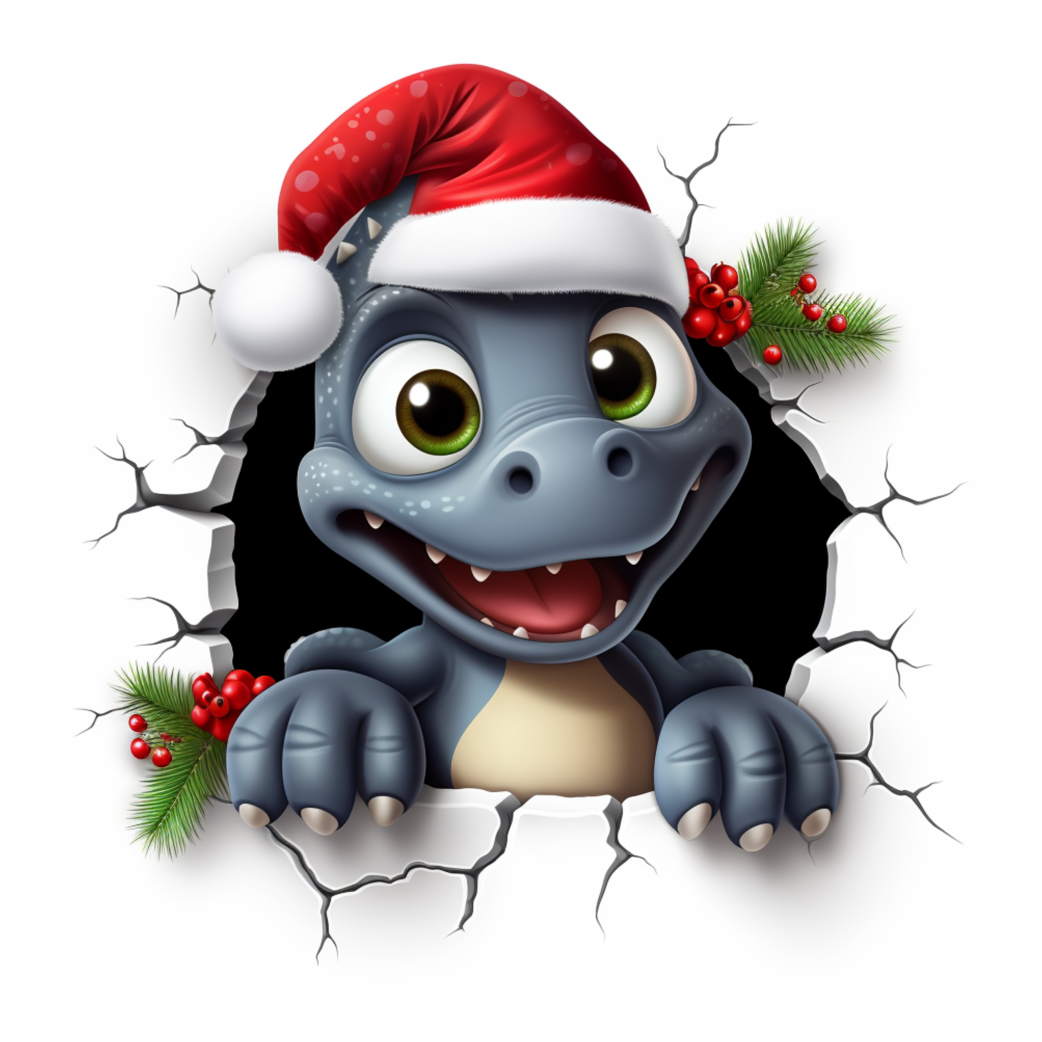 Motiv " 3D CHRISTMAS DINO SPIKE " ArtNr.: CAD